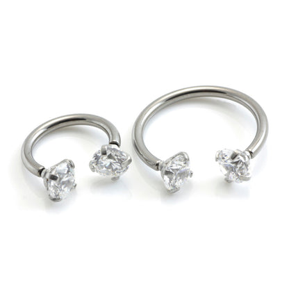 Internal Ti Micro CBB Steel Prong Set Gems 1.2mm - Crystal