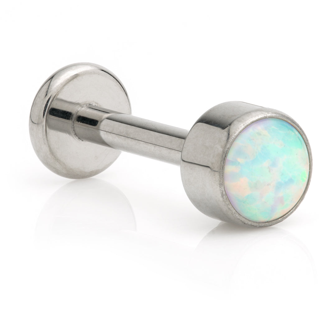 Internal Ti Micro Labret with Opal Bezel Set Disk (1.2mm)