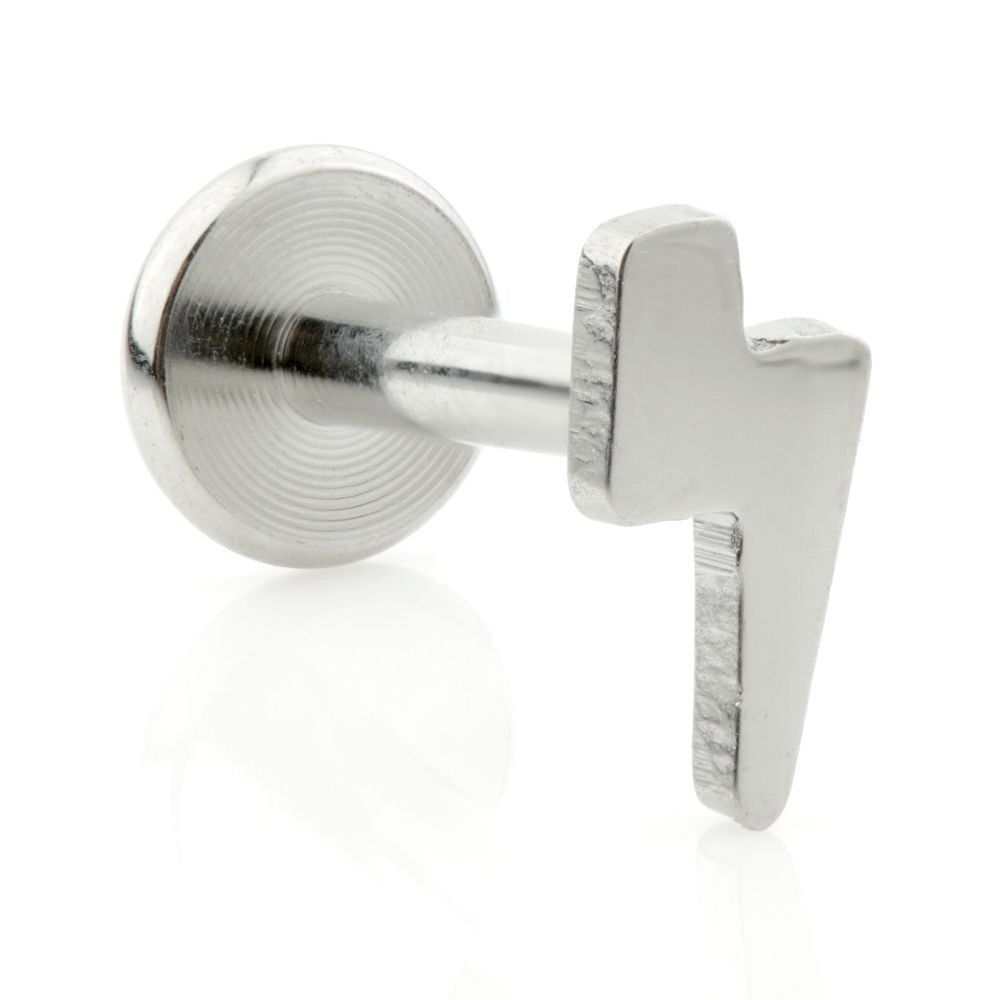 Internal Ti Micro Labret with Short Lightning Bolt