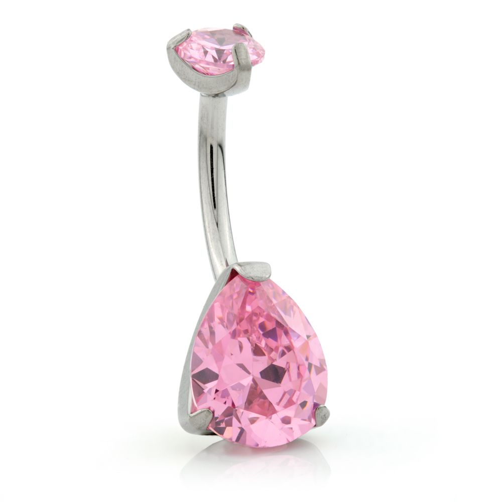 Internal Ti Tear Double Jewelled Navel