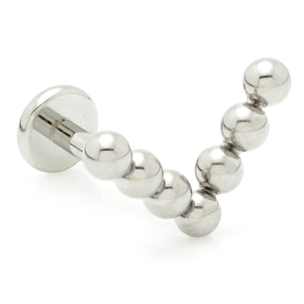 Internal Ti V-Shaped Beaded Labret