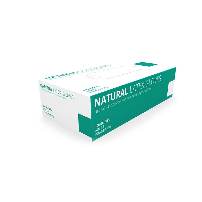 Latex Powder Free Gloves - Natural