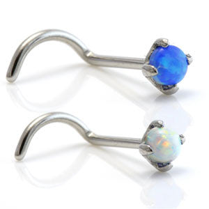 Opal Prong Nose Stud
