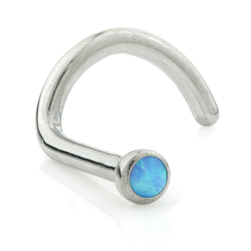 Opal Round Curl Nose Stud