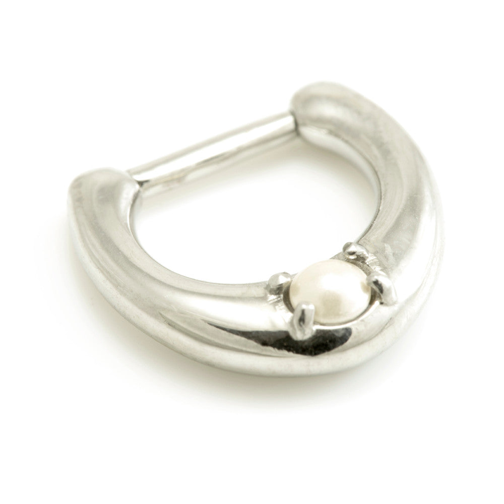 Pearl Gem Septum Ring