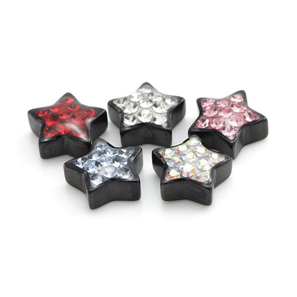 PVD Black Steel Gem Star - Attachment Only