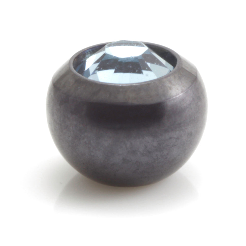 PVD Black Ti Clip In Gem Ball