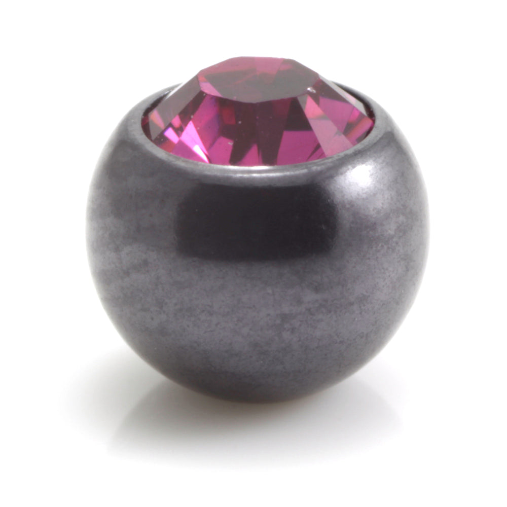 PVD Black Ti Clip In Gem Ball