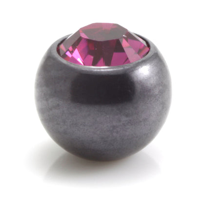 PVD Black Ti Clip In Gem Ball