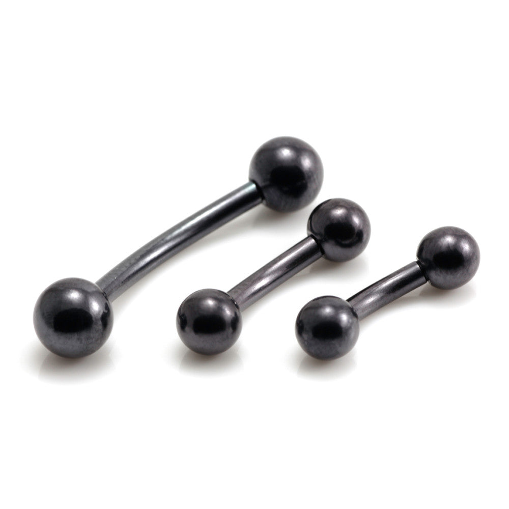 PVD Black Ti Curved Barbell 1.6mm