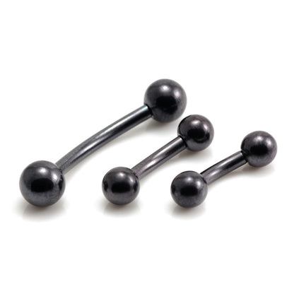 PVD Black Ti Curved Barbell 1.6mm