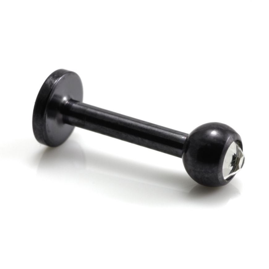 PVD Black Ti Gem Labret