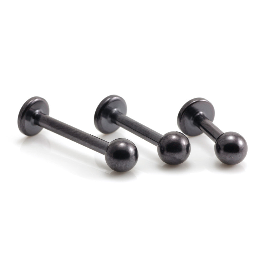 PVD Black Ti Labret 1.6mm