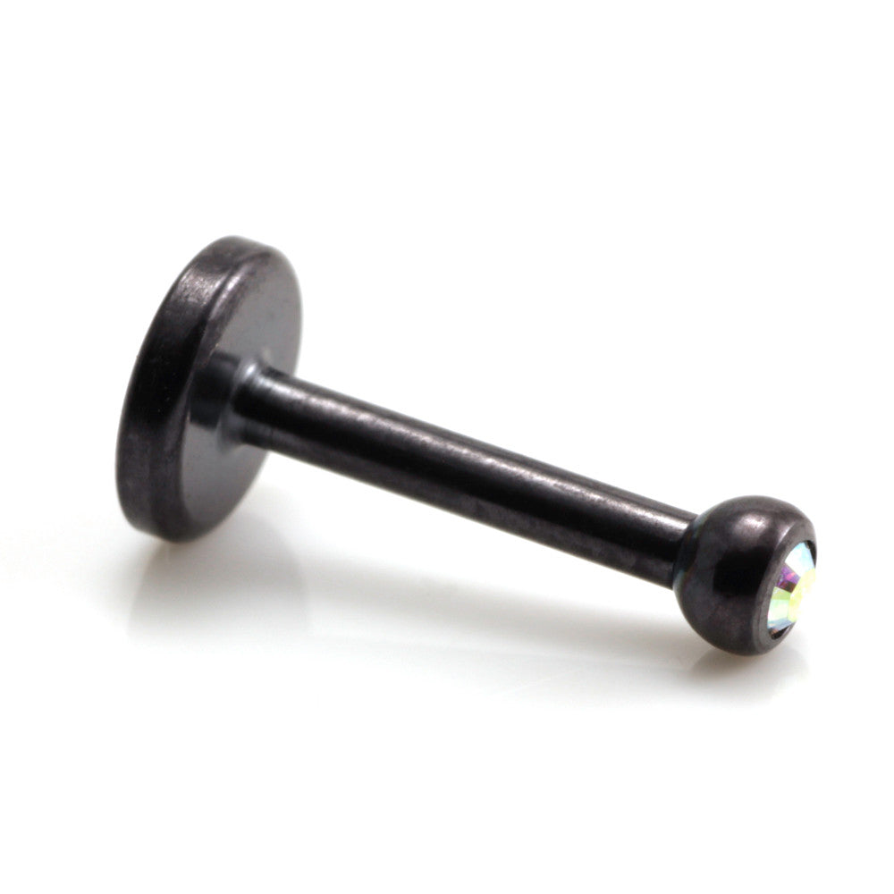PVD Black Ti Micro Internal Gem Labret