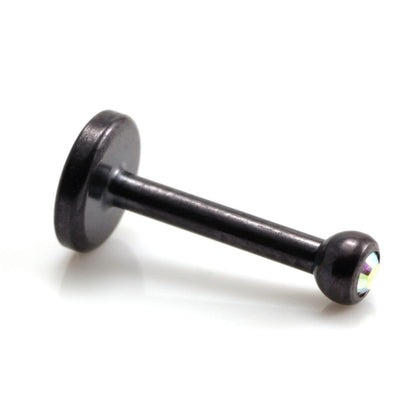 PVD Black Ti Micro Internal Gem Labret