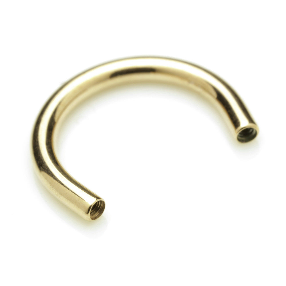 PVD Gold Ti Internal Thread Micro Circular Barbell Stem