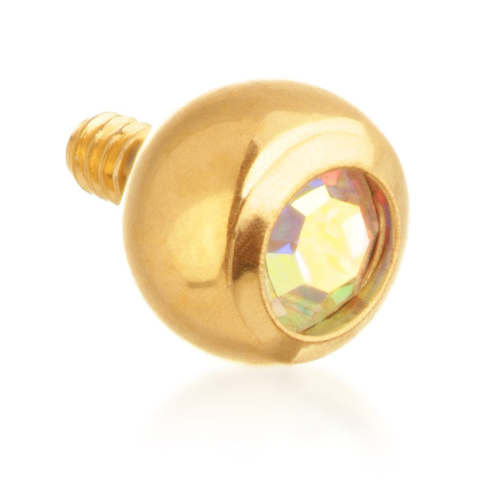 PVD Gold Ti Micro Gem Ball