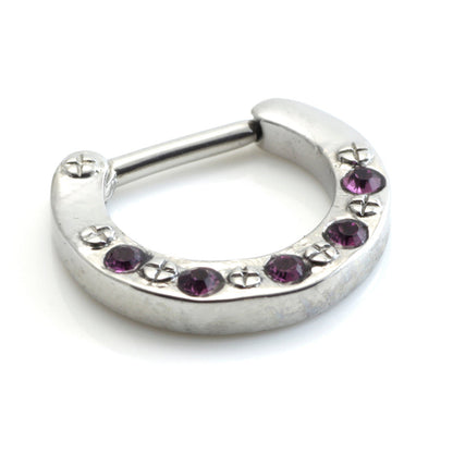 REDUCED Steel Jewelled Septum Ring