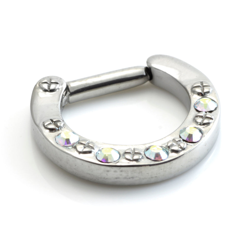 REDUCED Steel Jewelled Septum Ring