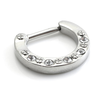 REDUCED Steel Jewelled Septum Ring