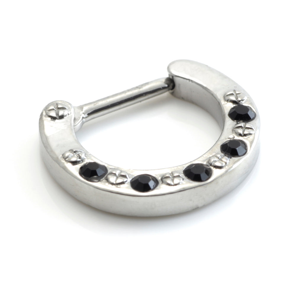 REDUCED Steel Jewelled Septum Ring
