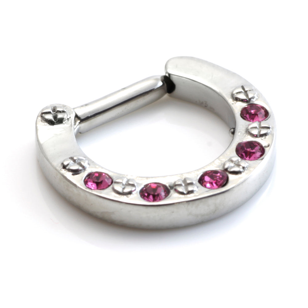 REDUCED Steel Jewelled Septum Ring