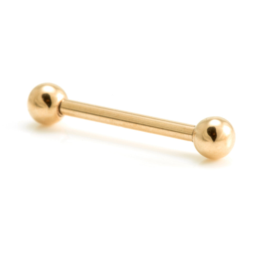 Rose Gold Internal Thread Ti Micro Bar