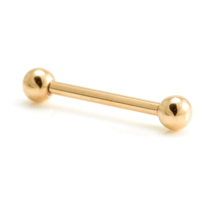 Rose Gold Internal Thread Ti Micro Bar
