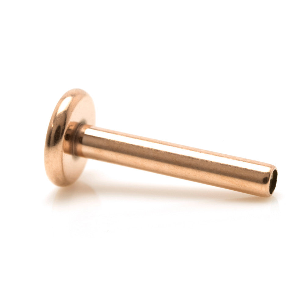 Rose Gold Internal Thread Titanium Micro Labret Stem