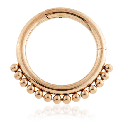 Rose Gold Micro Ti Hinged Ball Ring 1.2mm