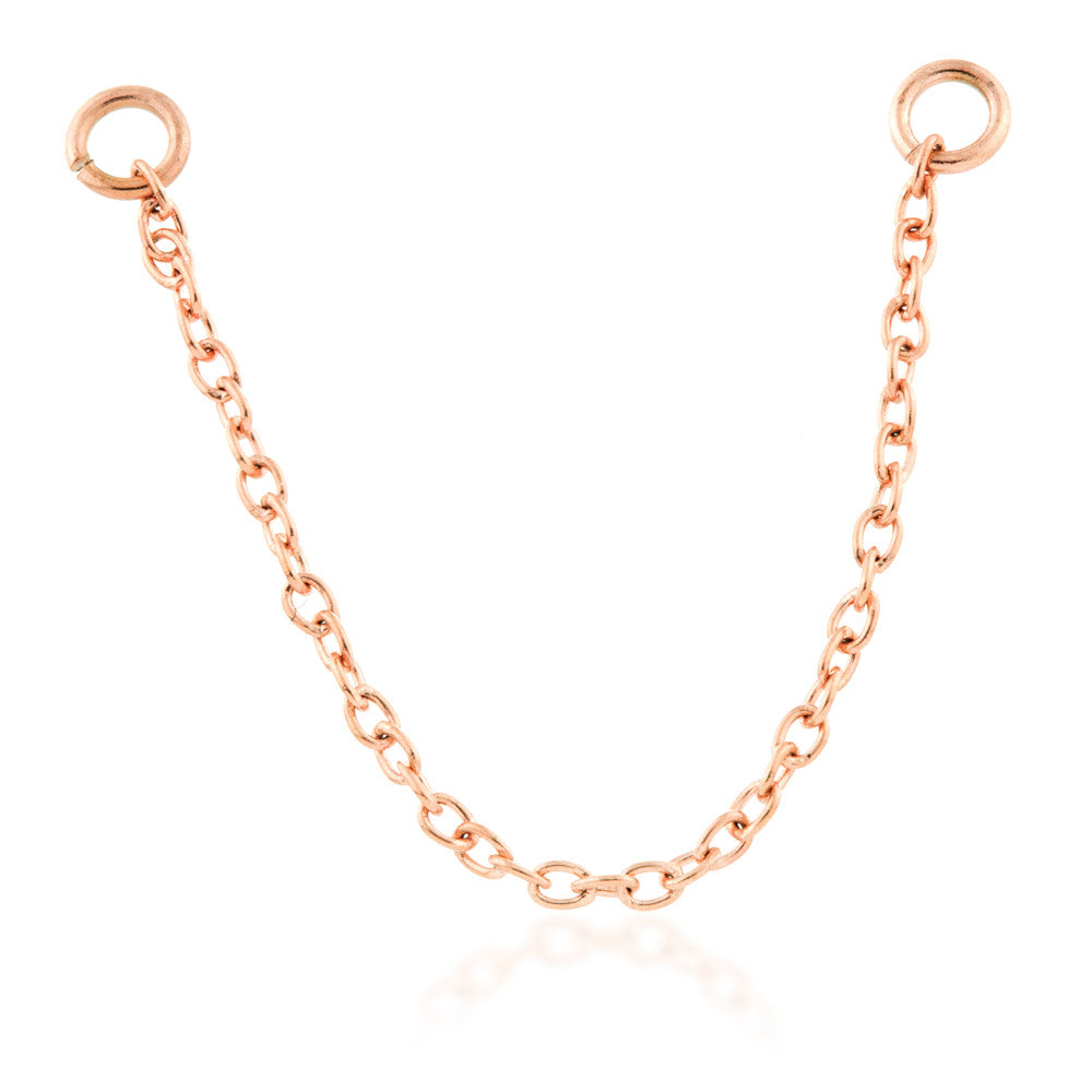 Rose Gold PVD Steel Hanging Chain Charm