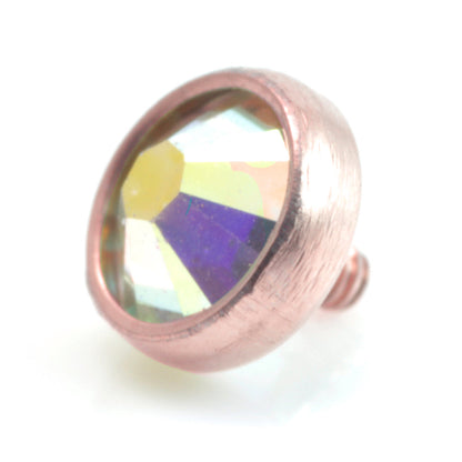 Rose Gold PVD Ti Internal Micro Gem Disk