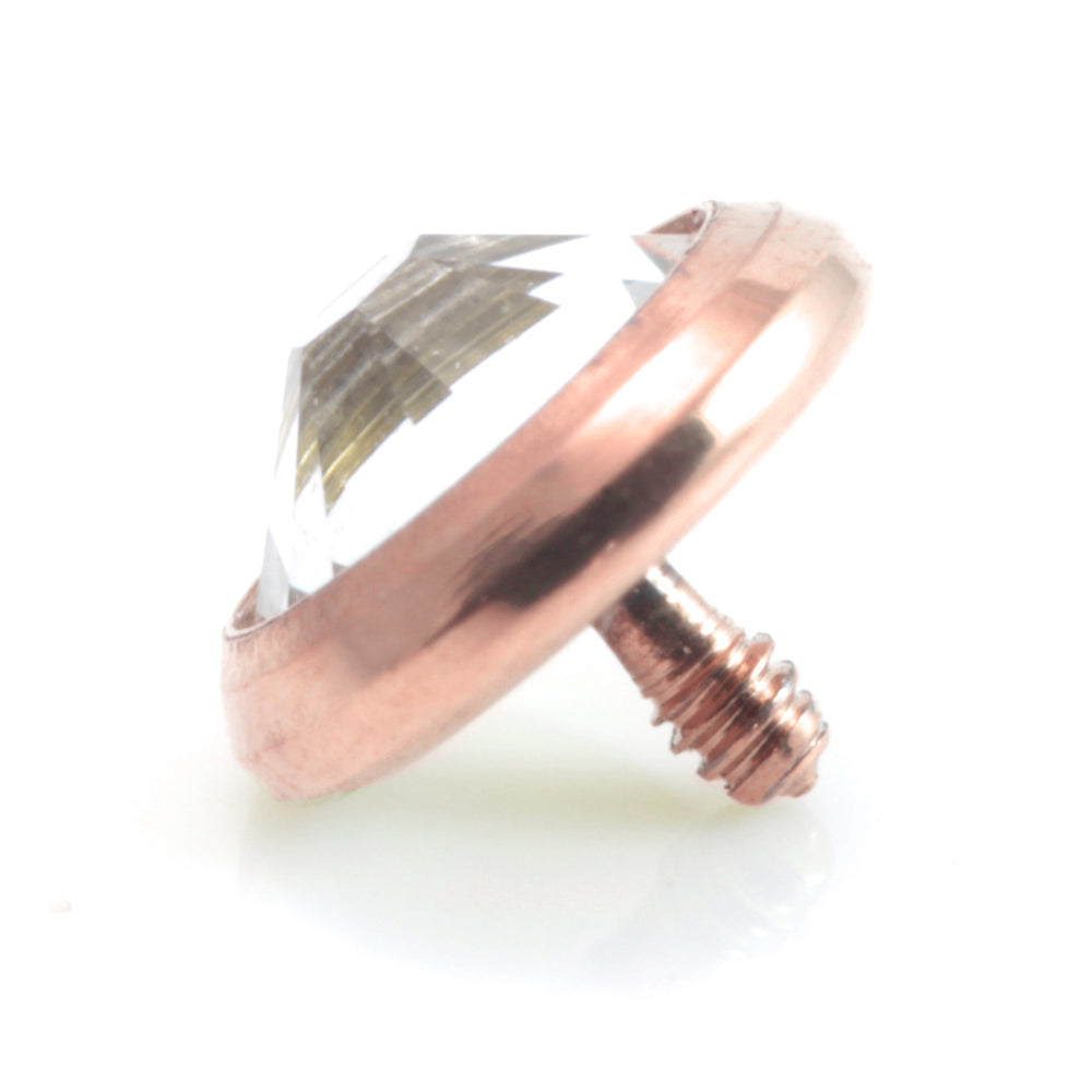 Rose Gold PVD Ti Internal Micro Gem Disk