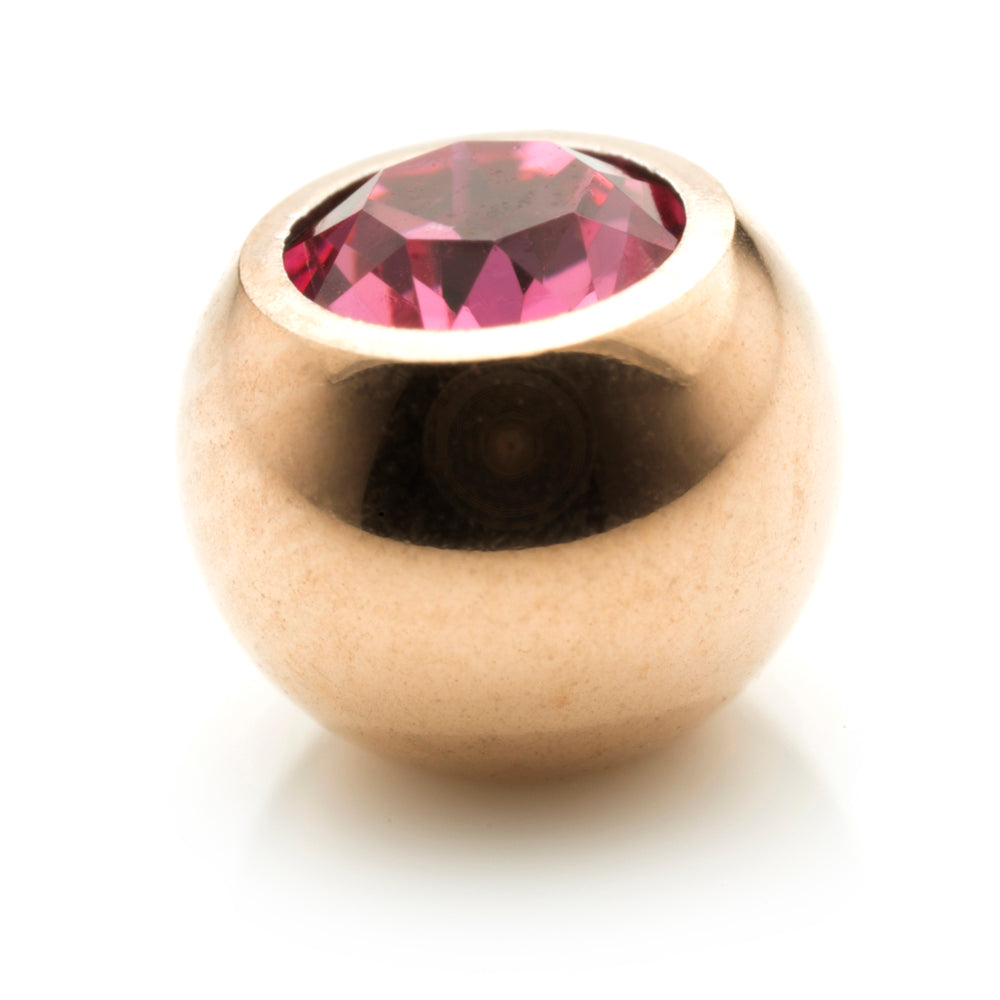 Rose Gold Steel Gem Ball