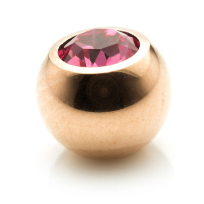 Rose Gold Steel Gem Ball