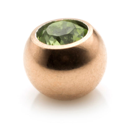 Rose Gold Steel Gem Ball