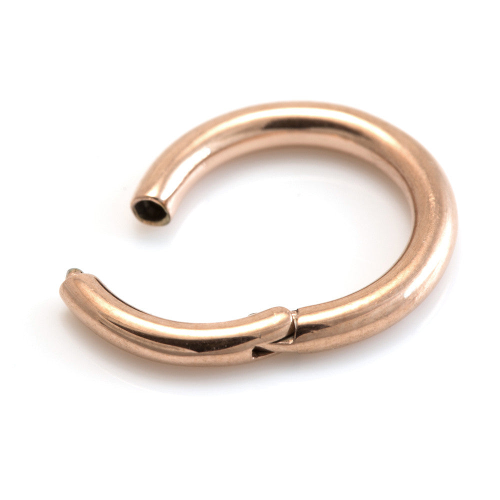 Rose Gold Steel Hinge Segment Ring | Wholesale Body Jewellery