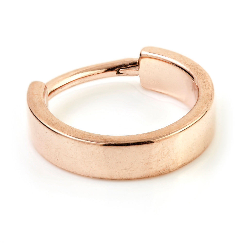 Rose Gold Steel Hinged Flat Conch Ring