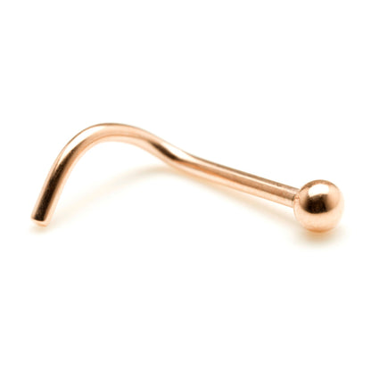 Rose Gold Steel Nose Stud - Ball