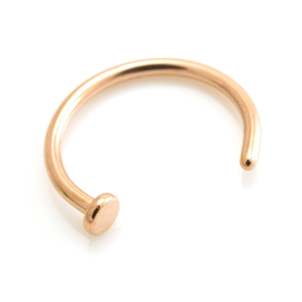 Rose Gold Steel Open Nose Ring