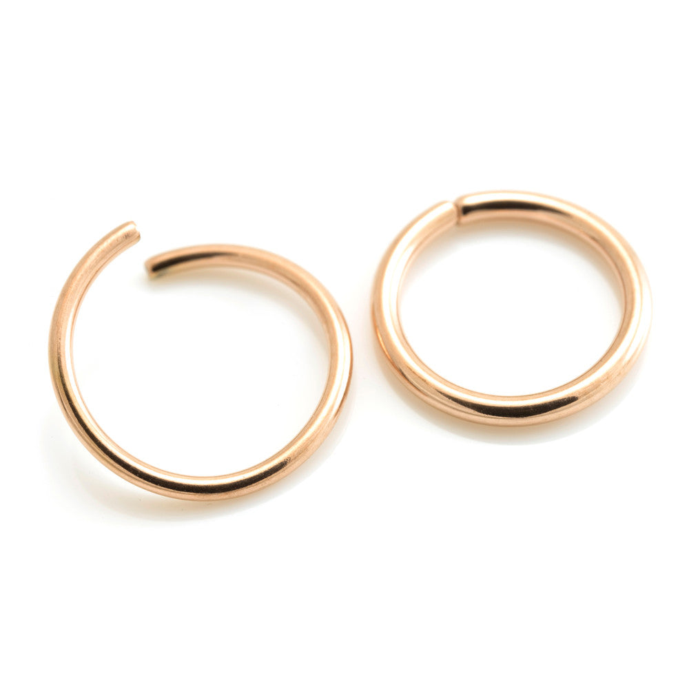 Rose Gold Steel Seamless Rings