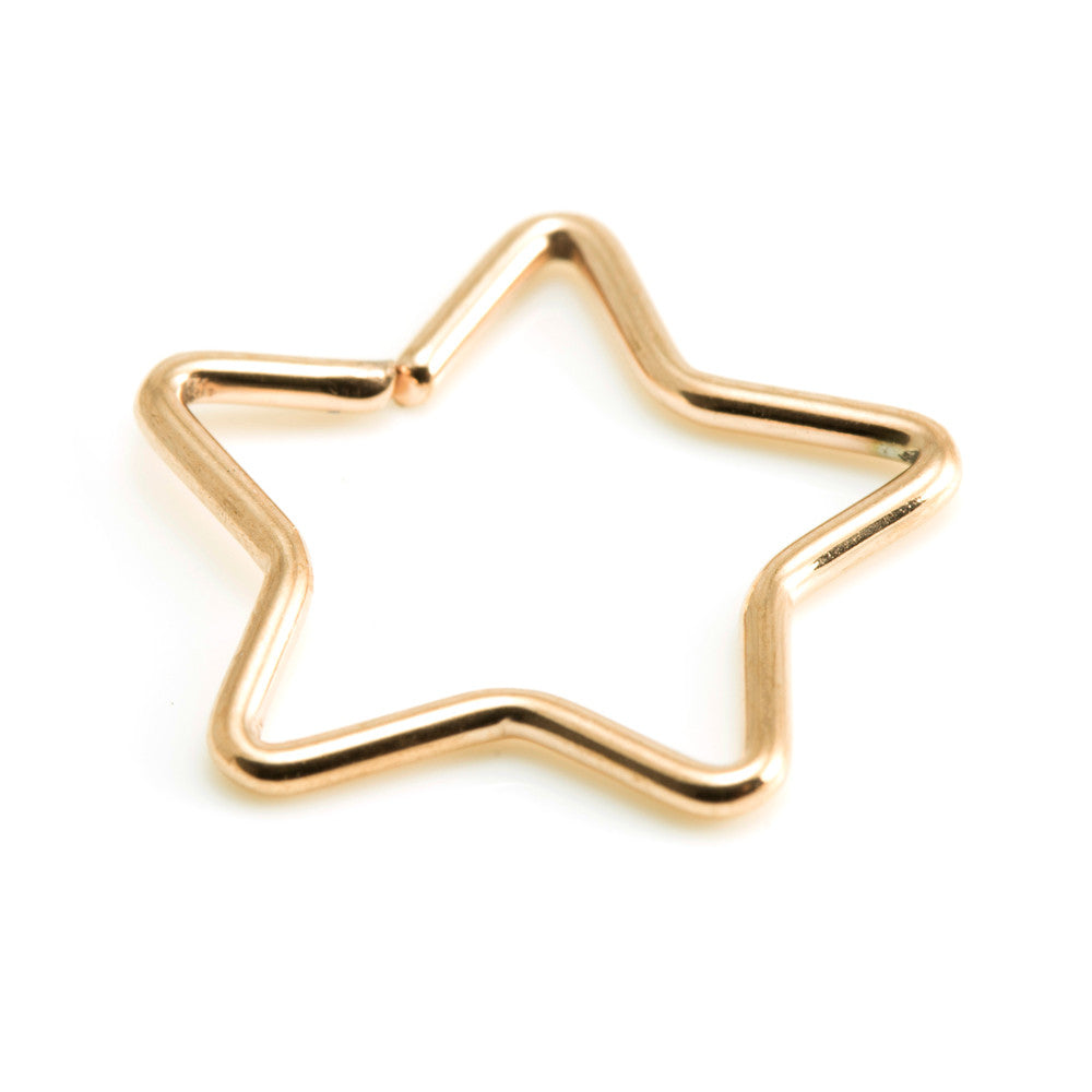 Rose Gold Steel Star Rings