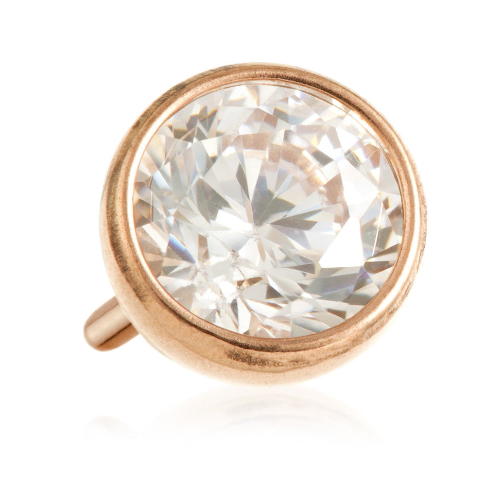 Rose Gold Ti Threadless Gem Ball Attachment