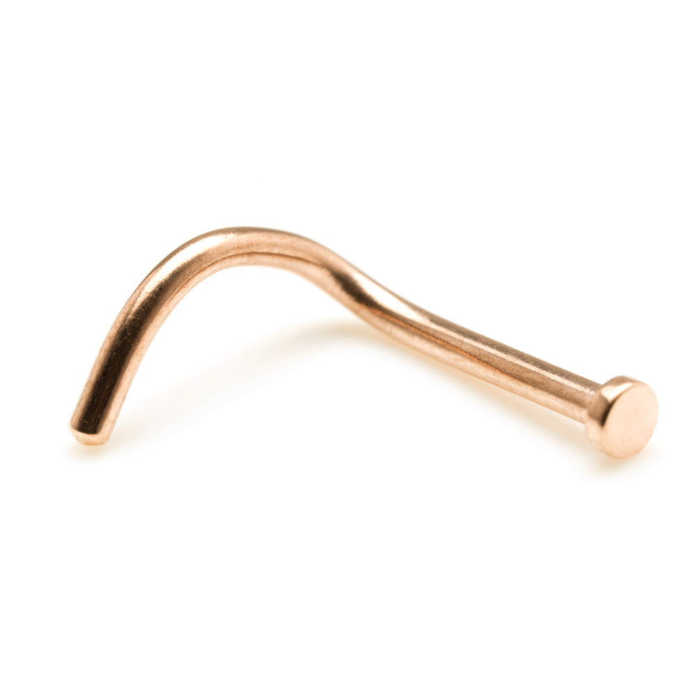 Rose Gold Titanium Disk Nose Stud
