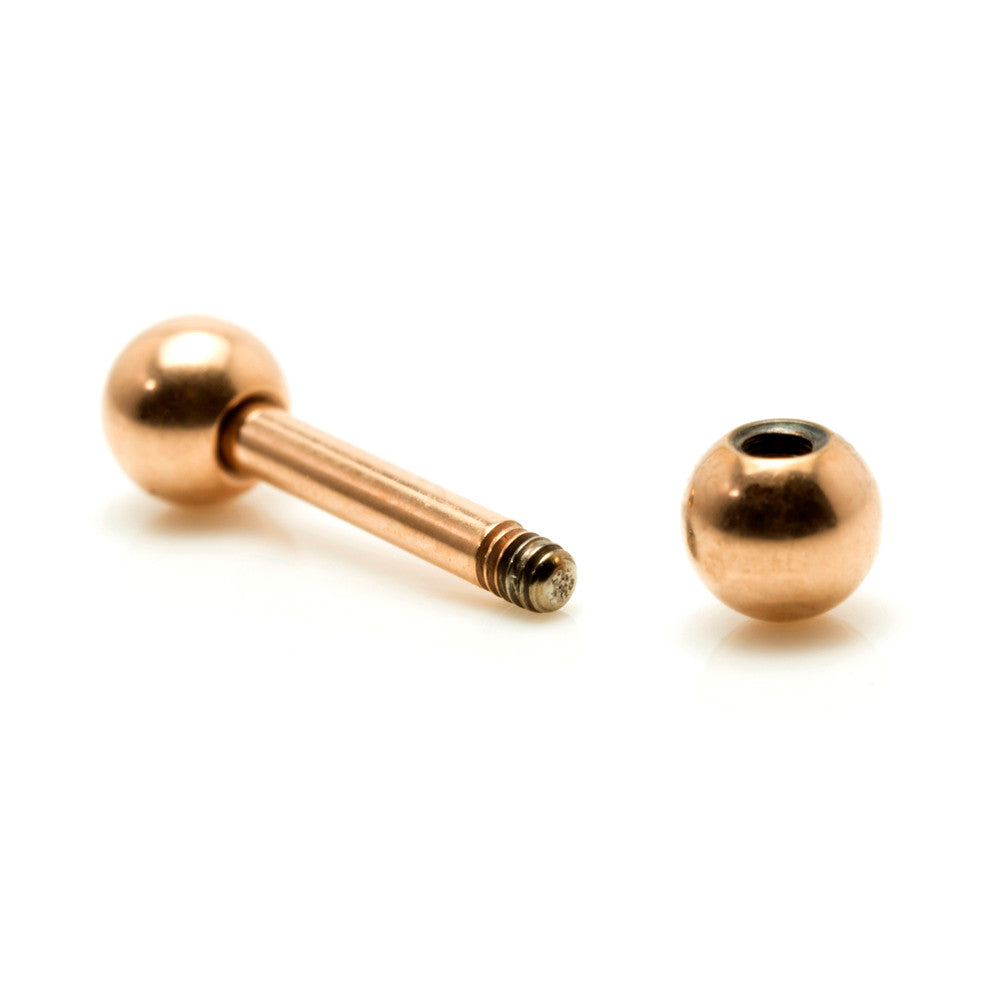 Rose Gold Titanium Micro Barbell
