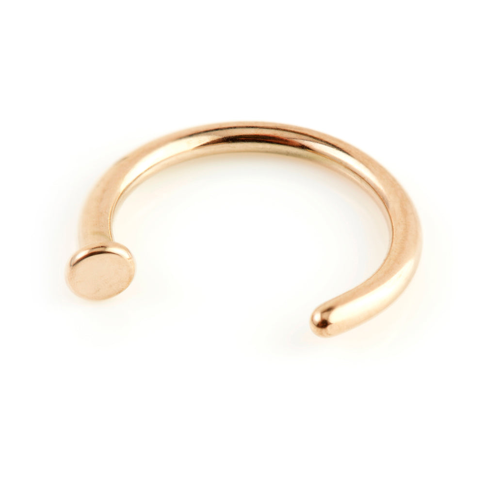 Rose Gold Titanium Open Nose Ring