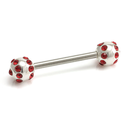 SALE - Silver External Tiffany Ball Nipple Bar