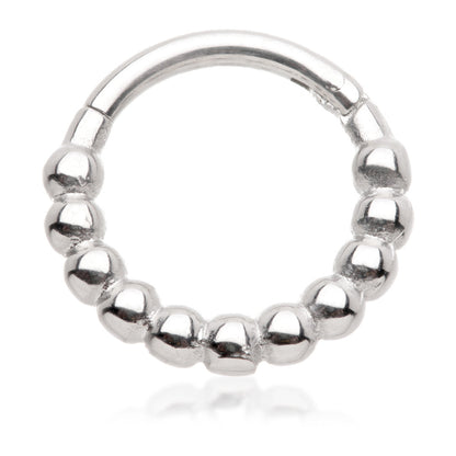 Steel Bubble Hinged Ring