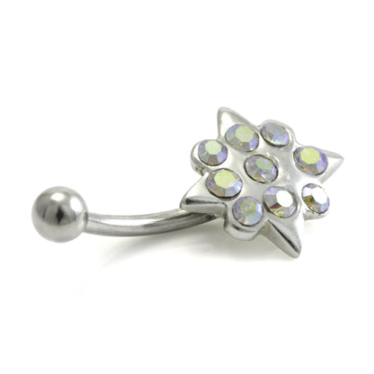 SALE - Steel External Gem Star Micro Banana