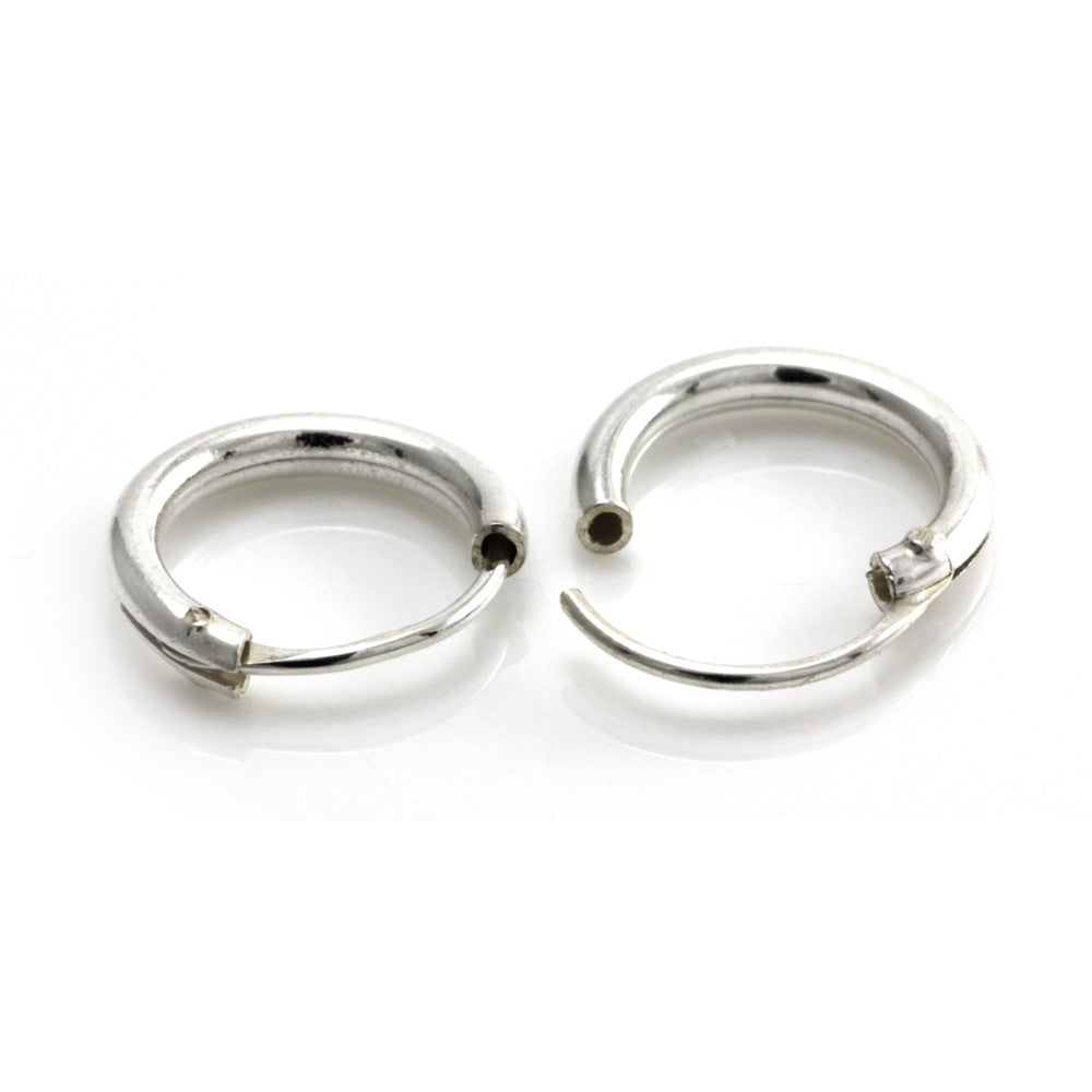 Silver Hoop Earrings (Pair) - HOOP2